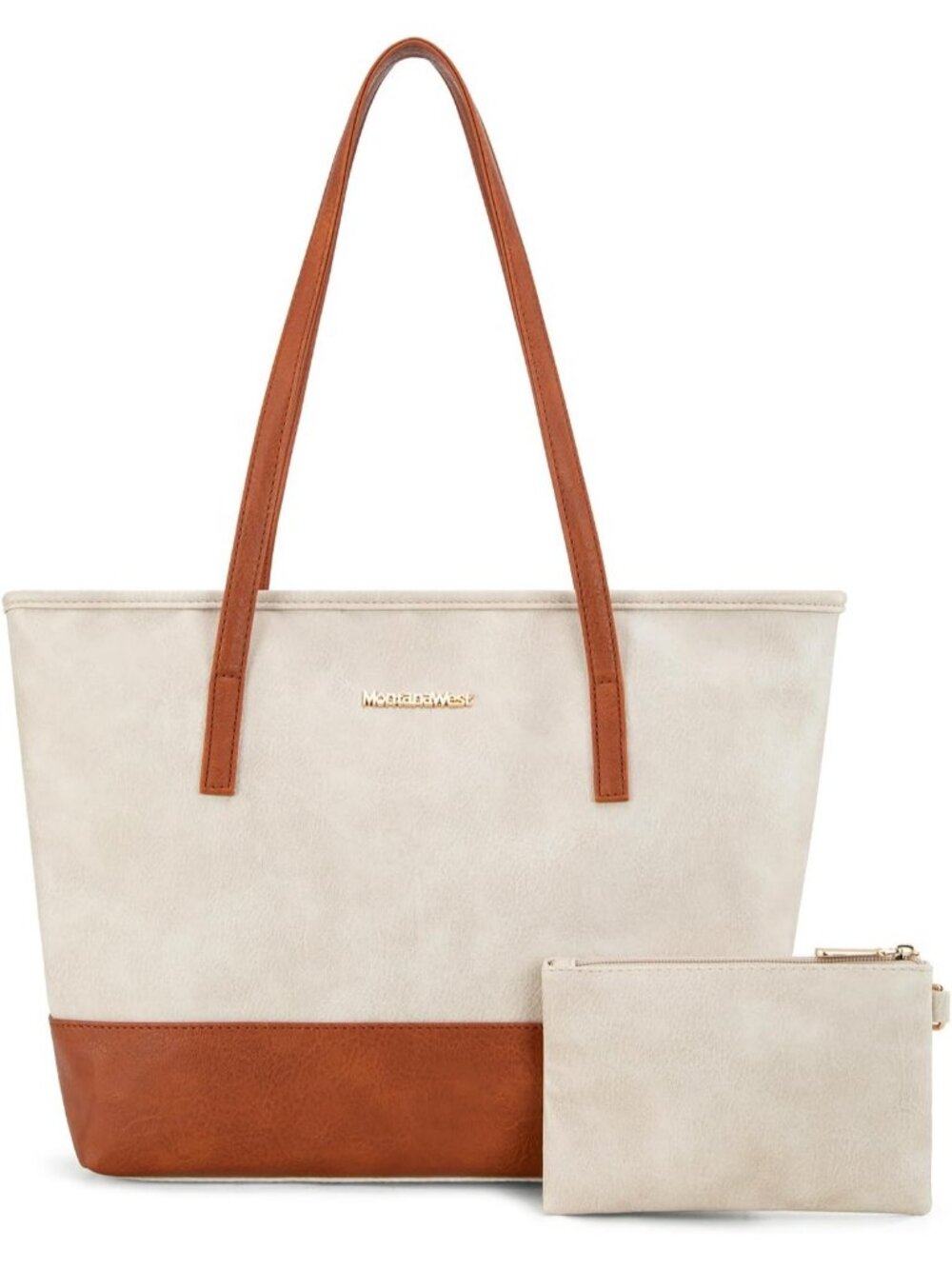 Women's Cream Brown Slouchy Hobo Bag Soft Designer Shoulder Top Handle Handbag